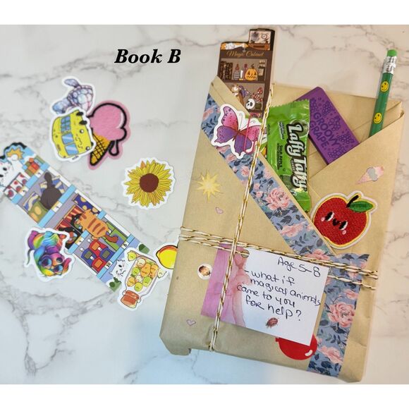 Kids' Blind Date With A Book: Mystery Story Gift Set, Stickers & Bookmark - Picture 4 of 6